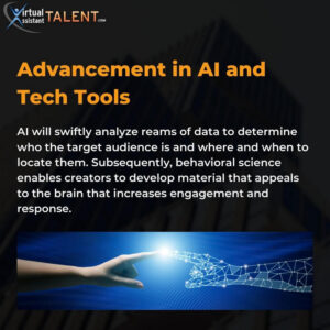 Advancement in AI and Tech tools - content marketing trends 2023