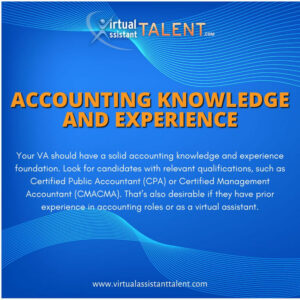 Accounting Knowledge and Experience 