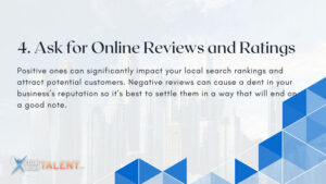 Ask for Online Reviews and Ratings