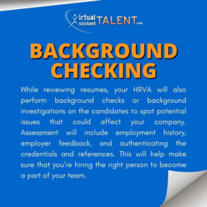 Background checking - Human Resource Virtual Assistant