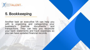 Bookkeeping - Executive Virtual Assistant Task