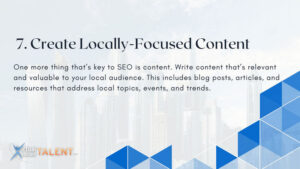 create locally-focused content