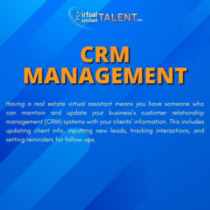 CRM Management - Real Estate Virtual Assistant