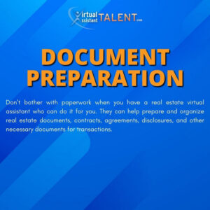 Document Preparation - Real Estate Virtual Assistant