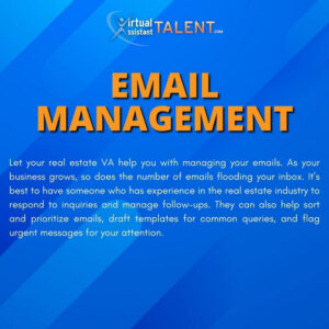 email management - Real Estate Virtual Assistant