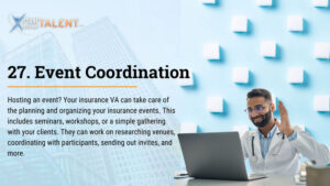 Event Coordination - Insurance Virtual Assistant task