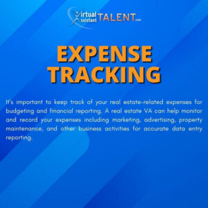 Expense Tracking - Real Estate Virtual Assistant