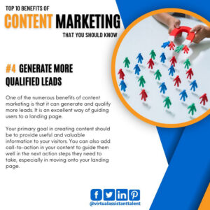 Generate more qualified leads - content marketing benefits