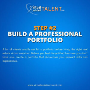 How to become a real estate VA - Step 2. Build a professional portfolio