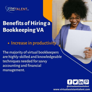 Increase in productivity - benefits of hiring bookkeeping VA