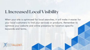 Increased Local Visibility - benefits of Local SEO