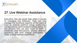 Live Webinar Assistance - Executive Virtual Assistant Task