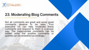 Moderating Blog Comments - Executive Virtual Assistant Task