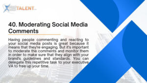 moderating social media comments - Executive Virtual Assistant Task