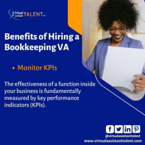 Monitor KPIs - benefits of hiring bookkeeping VA