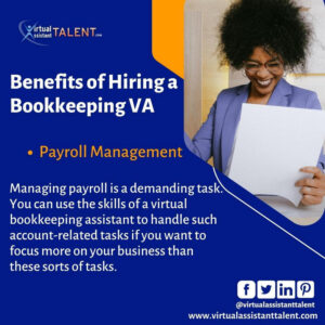 Payroll Management - benefits of hiring bookkeeping VA