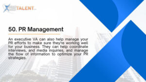 PR Management - Executive Virtual Assistant Task