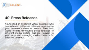 press releases - Executive Virtual Assistant Task