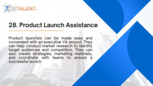 Product Launch Assistance - Executive Virtual Assistant Task