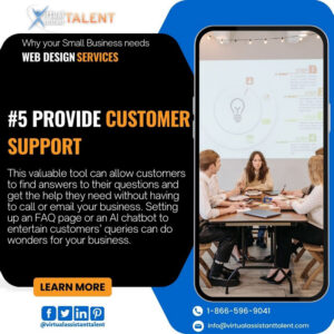 small business needs Web Design services to Provide customer support