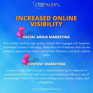 Increased Visibility through Social media marketing and content marketing