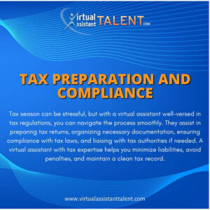 Tax Preparation and Compliance - Accounting VA Role