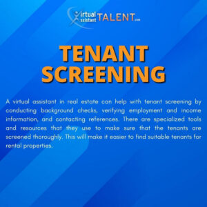 Tenant Screening - Real Estate Virtual Assistant