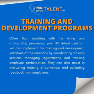 Training and Development Programs - Human Resource Virtual Assistant