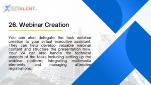 Webinar Creation - Executive Virtual Assistant Task